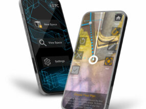 Black smartphone mock-up template for your design